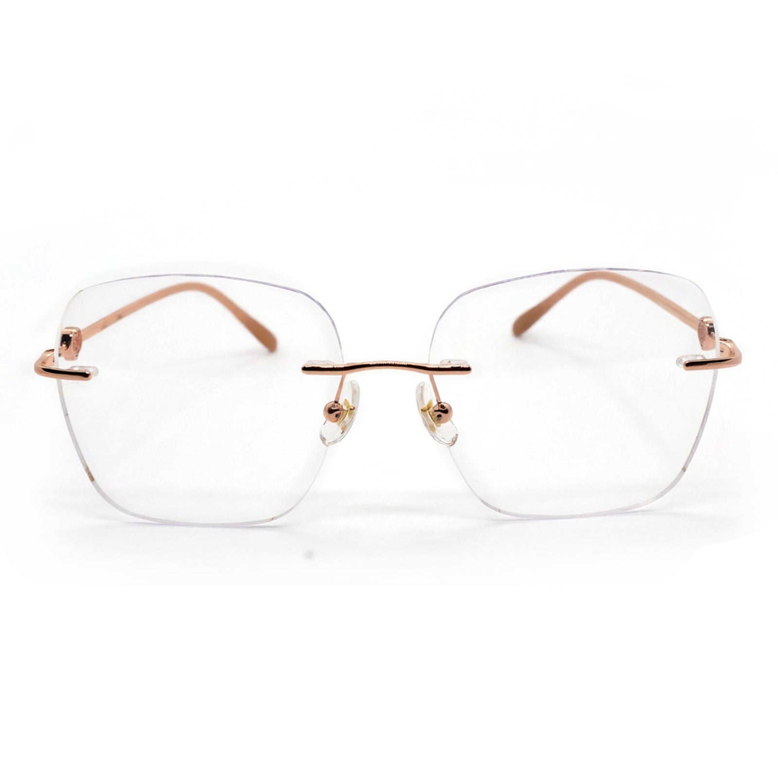 Unisex Rimless Titanium Optical Glasses Lightweight Universal Eyeglass Frame For Daily Office