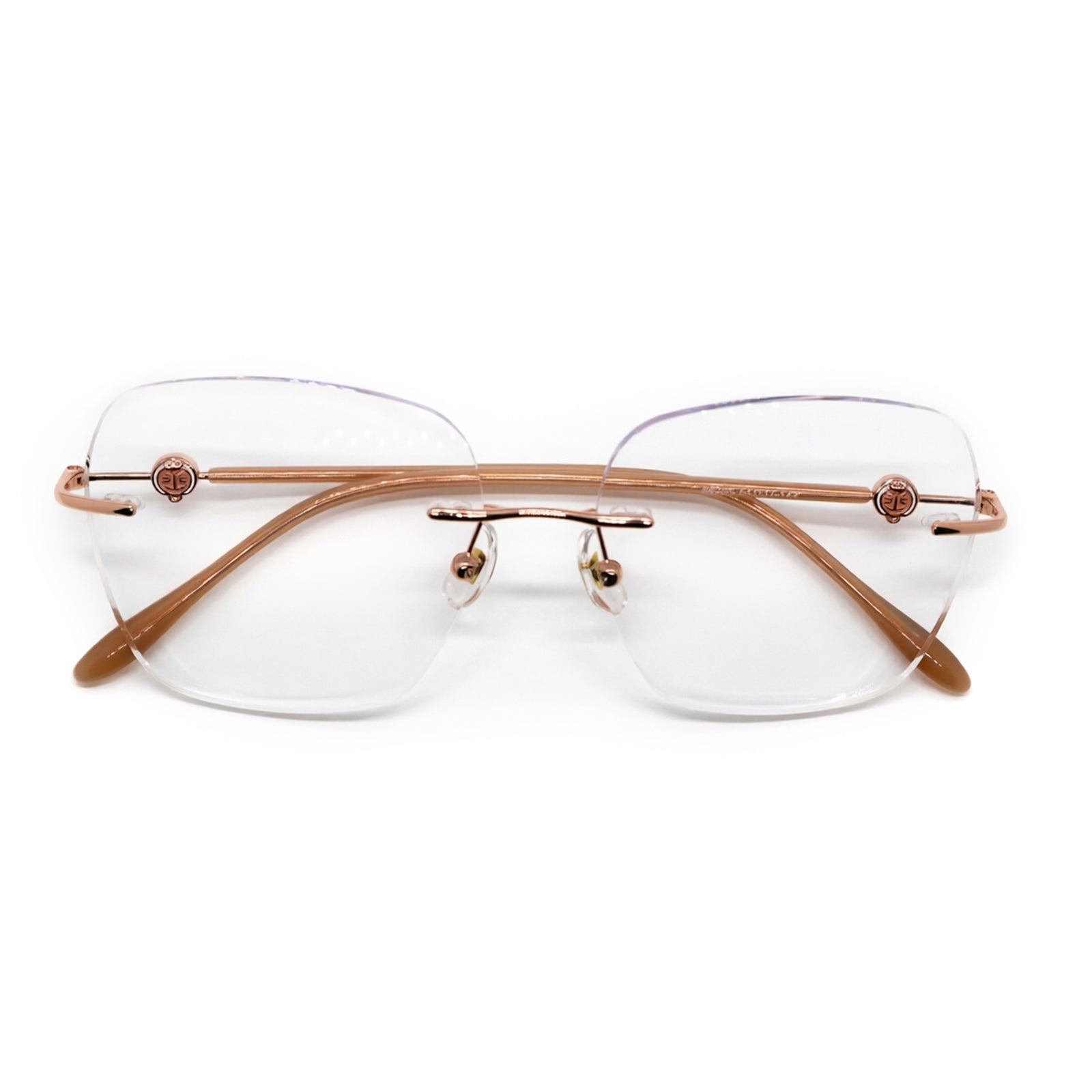 Unisex Rimless Titanium Optical Glasses Lightweight Universal Eyeglass Frame For Daily Office