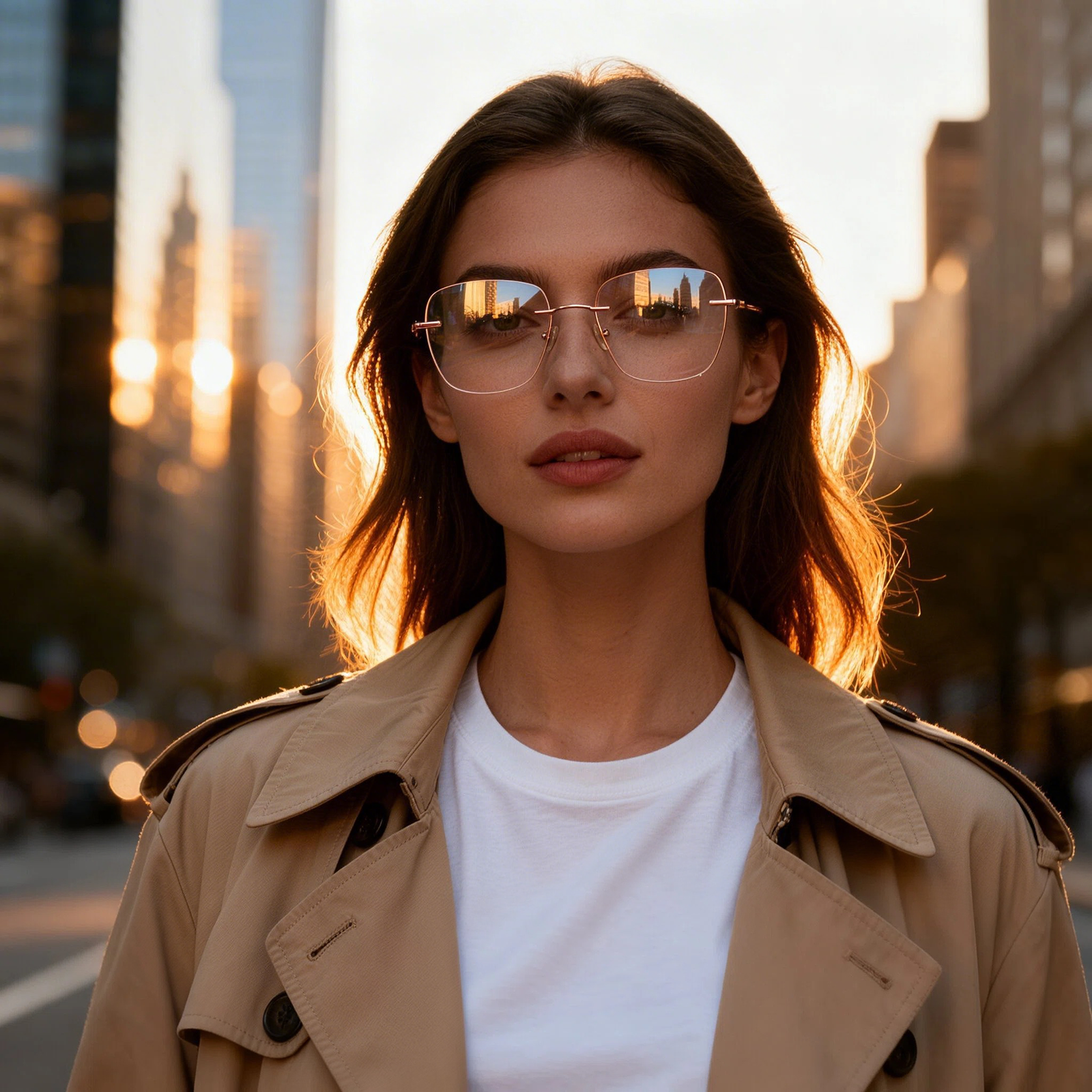 Unisex Rimless Titanium Optical Glasses Lightweight Universal Eyeglass Frame For Daily Office
